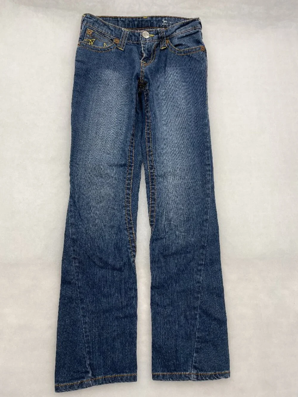 True Religion Joey Big T Flare Leg Blue Jeans USA Made Vintage 28 Women's 28x31 - Picture 3 of 13